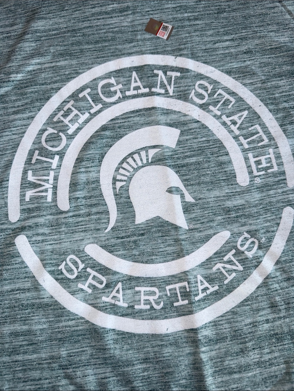 Unisex Michigan State Spartans Heather Gray Logo Tee Size L Large